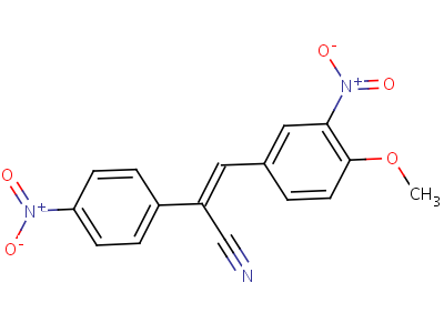 a-[(4-甲氧基-3-硝基苯基)亞甲基]-4-硝基苯乙腈結(jié)構(gòu)式,1241-09-4結(jié)構(gòu)式