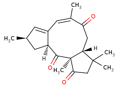 (3aR,6Z,9R,10aS,11aS)-2,3,3a,10,10a,11alpha-六氫-3,3,6,9,11alpha-五甲基-1H-二環(huán)戊烷并[a,d]環(huán)壬烯-1,5,11(4H,9H)-三酮結構式,58298-76-3結構式
