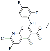 2-(2,6-二氯-5-氟煙?；?-3-((2,4-二氟苯基)氨基)丙烯酸乙酯結構式_100490-99-1結構式