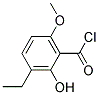 Benzoyl chloride, 3-ethyl-2-hydroxy-6-methoxy-(9ci) Structure,101910-23-0Structure