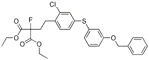 2-{2-[4-(3-芐氧基-苯基磺?；?-2-氯-苯基]-乙基}-2-氟-丙二酸二乙酯結(jié)構(gòu)式_1023648-24-9結(jié)構(gòu)式