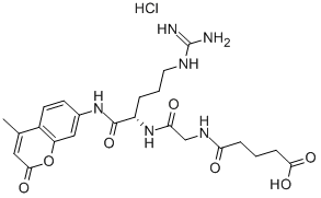 N-戊二?；?甘氨酰-精氨酸-7-氨基-4-甲基香豆素鹽酸鹽結(jié)構(gòu)式_103213-40-7結(jié)構(gòu)式