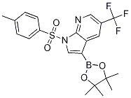 1-(對(duì)甲苯磺酰基)-3-(4,4,5,5-四甲基-1,3,2-二噁硼烷-2-基)-5-(三氟甲基)吡咯并[2,3-b]吡啶結(jié)構(gòu)式_1036027-60-7結(jié)構(gòu)式