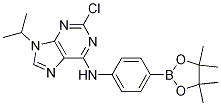 2-氯-9-(1-甲基乙基)-N-[4-(4,4,5,5-四甲基-1,3,2-二噁硼烷-2-基)苯基]-9H-嘌呤-6-胺結構式_1056016-74-0結構式