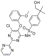 4-(2-羥基-1,1-二甲基乙基)-n-[6-氯-5-(2-甲氧基苯氧基)-(2,2-bi嘧啶)-4-基]苯磺酰胺結(jié)構(gòu)式_1076198-22-5結(jié)構(gòu)式