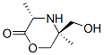 2-Morpholinone,5-(hydroxymethyl)-3,5-dimethyl-,cis-(9ci) Structure,108713-79-7Structure