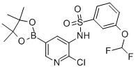 N-[2-氯-5-(4,4,5,5-四甲基-1,3,2-二噁硼烷-2-基)吡啶-3-基]-3-(二氟甲氧基)苯磺酰胺結(jié)構(gòu)式_1112983-27-3結(jié)構(gòu)式
