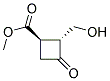 Cyclobutanecarboxylic acid, 2-(hydroxymethyl)-3-oxo-, methyl ester, trans-(9ci) Structure,112139-40-9Structure
