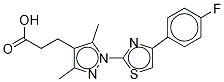 1-[4-(4-氟苯基)-2-噻唑]-3,5-二甲基-1H-吡唑-4-丙酸結構式_1172940-17-8結構式