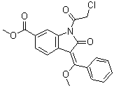 (3E)-1-(2-氯乙?；?-2,3-二氫-3-(甲氧基苯基亞甲基)-2-氧代-1H-吲哚-6-羧酸甲酯結構式_1174335-83-1結構式