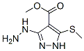1H-pyrazole-4-carboxylicacid,3-hydrazino-5-(methylthio)-,methylester(9ci) Structure,117736-55-7Structure