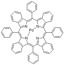 [6,13,20,27-四苯基-29H,31H-四苯并卟啉(2-)-kappa<sup>2</sup>N<sup>29</sup>,N<sup>31</sup>]鈀結構式_119654-64-7結構式