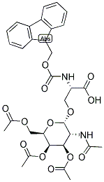 N-芴甲氧羰基-O-BETA-(2-乙酰氨基-2-脫氧-3,4,6-三-O-乙酰基-ALPHA-D-吡喃半乳糖基)-L-絲氨酸結(jié)構(gòu)式_120173-57-1結(jié)構(gòu)式