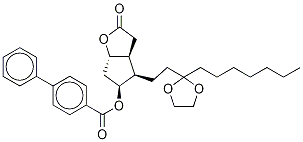 (3aR,4R,5R,6aS)-4-[3-(乙烯縮酮)癸烷基]六氫-5-羥基-2H-環(huán)戊[b]呋喃-2-酮5-(4-苯基苯甲酸酯)結構式_120396-31-8結構式