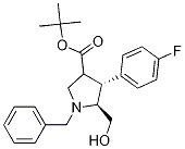 (4R,5S)-1-芐基-4-(4-氟-苯基)-5-羥基甲基-吡咯烷-3-羧酸叔丁酯結(jié)構(gòu)式_1217855-82-7結(jié)構(gòu)式