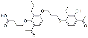4-[6-乙酰基-3-[3-[(4-乙?；?3-羥基-2-丙基苯基)硫]丙氧基]-2-丙基苯氧基]丁酸結構式_125961-82-2結構式