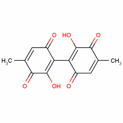 (3Z)-3-(2,3-二羥基-4-甲基-6-氧代-1-環(huán)己-2,4-二烯亞基)-6-甲基環(huán)己-5-烯-1,2,4-三酮結(jié)構(gòu)式_128-68-7結(jié)構(gòu)式