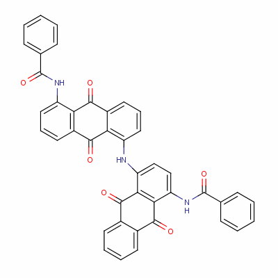 n-[4-[[5-(苯甲酰基氨基)-9,10-二氫-9,10-二氧代-1-蒽yl]氨基]-9,10-二氫-9,10-二氧代-1-蒽]-苯甲酰胺結(jié)構(gòu)式_128-89-2結(jié)構(gòu)式