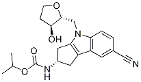 ((S)-7-氰基-4-(((2R,3S)-3-羥基四氫呋喃-2-基)甲基)-1,2,3,4-四氫環(huán)戊并[b]吲哚-2-基)氨基甲酸異丙酯結構式_1307213-00-8結構式