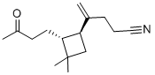 (2R,3S)-1,1-二甲基-2-(3-氧代丁基)-3-(3-氰-1-亞甲基丙基)環(huán)丁烷結構式_131468-89-8結構式