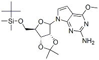 7-{5-O-[二甲基(2-甲基-2-丙基)硅烷基]-2,3-O-異亞丙基-beta-D-來(lái)蘇呋喃糖基}-4-甲氧基-7H-吡咯并[2,3-d]嘧啶-2-胺結(jié)構(gòu)式_131981-22-1結(jié)構(gòu)式