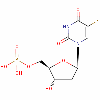 [(2R,3S,5R)-5-(5-氟-2,4-二氧代嘧啶-1-基)-3-羥基四氫呋喃-2-基]磷酸二氫甲酯結(jié)構(gòu)式_134-46-3結(jié)構(gòu)式