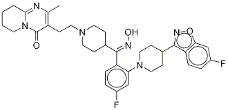 3-[2-[4-[(Z)-(4-氟-2-[4-(6-氟-1,2-苯并異惡唑-3-基)哌啶-1-基)苯基](羥基亞胺)甲基]哌啶-1-基]乙基]-2-甲基-6,7,8,9-四氫-4H-吡啶并[1,2-a]嘧啶-4-酮結構式_1346606-24-3結構式