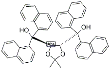 (4R,5R)-(-)-2,2-二甲基-α,α,α,α-四(1-萘基)-1,3-二惡烷-4,5-二甲醇結構式_137536-94-8結構式