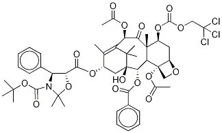 13-{[(3-t-叔丁氧羰基)-2,2-二甲基-4S-苯基-1,3-惡唑烷-5R-基]甲?；鶀-7-O-(2,2,2-三氯乙基)氧基]羰基)漿果赤霉素III結(jié)構(gòu)式_143527-73-5結(jié)構(gòu)式