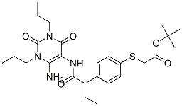 (9ci)-[[4-[1-[[(6-氨基-1,2,3,4-四氫-2,4-二氧代-1,3-二丙基-5-嘧啶)氨基]羰基]丙基]苯基]硫代]-乙酸結構式_144871-98-7結構式