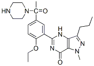 5-[2-乙氧基-5-(1-哌嗪基乙?；?苯基]-1-甲基-3-丙基-1,4-二氫-7H-吡唑并[4,3-d]嘧啶-7-酮結(jié)構(gòu)式_147676-55-9結(jié)構(gòu)式