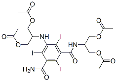 N,N-雙[2-(乙酰基氧基)-1-[(乙?；趸?甲基]乙基]-5-氨基-2,4,6-三碘-1,3-苯二羧酰胺結(jié)構(gòu)式_148051-08-5結(jié)構(gòu)式