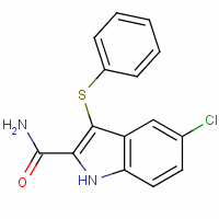 5-氯-3-(苯基硫代)-1H-吲哚-2-羧酰胺結(jié)構(gòu)式_148473-16-9結(jié)構(gòu)式