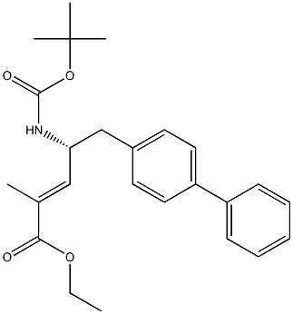 (R,E)-乙基 5-([1,1-聯(lián)苯]-4-基)-4-((叔丁氧羰基)氨基)-2-甲基-2-戊烯酸結(jié)構(gòu)式_149709-59-1結(jié)構(gòu)式
