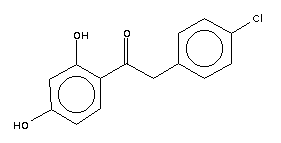 2-(4-氯苯基)-1-(2,4-二羥基苯基)乙酮結(jié)構(gòu)式_15485-64-0結(jié)構(gòu)式