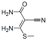 3-氨基-2-氰基-3-(甲基硫代)-2-丙酰胺結(jié)構(gòu)式_15908-60-8結(jié)構(gòu)式