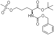5-[(甲基磺酰)氧]-N-[(苯甲氧基)羰基]-L-正纈氨酸 1,1-二甲酸乙酯結構式_159877-09-5結構式