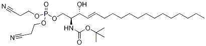 二(2-氰基乙基)-1-(N-叔-丁基氧羰基)-D-赤式-D-鞘氨醇-1-磷酸酯結(jié)構(gòu)式_161090-79-5結(jié)構(gòu)式