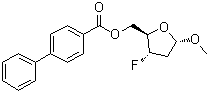 甲基-2,3-二脫氧-3-氟-5-O-(4-苯基苯甲?；?-ALPHA-D-赤式戊呋喃糖苷結(jié)構(gòu)式_168786-98-9結(jié)構(gòu)式