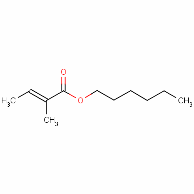 (E)-2-甲基-2-丁烯酸己酯結(jié)構(gòu)式_16930-96-4結(jié)構(gòu)式