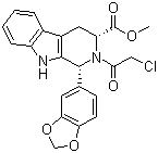 1,2,3,4-四氫-2-氯乙酰基- 1-(3,4-亞甲基二氧基苯基)-9h-吡啶并[3,4-b]吲哚-3-羧酸-(6R,12ar)-甲酯結(jié)構(gòu)式_171489-59-1結(jié)構(gòu)式