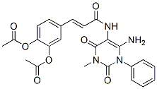 n-(6-氨基-1,2,3,4-四氫-3-甲基-2,4-二氧代-1-苯基-5-嘧啶)-3-[3,4-雙(乙?；趸?苯基]-2-丙酰胺結(jié)構(gòu)式_176379-27-4結(jié)構(gòu)式