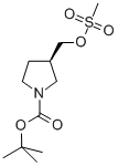 ((R)-1-(叔丁氧基羰基)吡咯烷-3-基)甲基甲烷磺酸鹽結構式_177947-76-1結構式