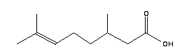 (3R)-3,7-二甲基-6-辛烯酸結構式_18951-85-4結構式