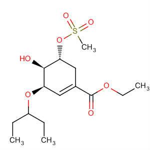 (3R,4r,5r)-3-(1-乙基丙氧基)-4-羥基-5-[(甲基磺?；?氧基]-1-環(huán)己烯-1-羧酸乙酯結(jié)構(gòu)式_204254-92-2結(jié)構(gòu)式
