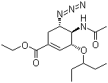 (3R,4R,5S)-4-乙?；被?5-疊氮基-3-(1-乙基-丙氧基)-環(huán)己烯-1-羧酸乙酯結(jié)構(gòu)式_204255-06-1結(jié)構(gòu)式