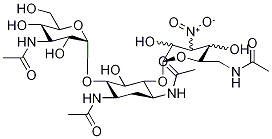 6-O-[3-乙酰氨基-3-脫氧-alpha-D-吡喃葡萄糖基]-4-O-(6-乙酰氨基-3,6-二脫氧-3-硝基吡喃己糖苷)-N,N’-二乙?；?2-脫氧-D-鏈霉胺結(jié)構(gòu)式_20971-00-0結(jié)構(gòu)式