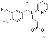 N-[3-氨基-4-(甲基氨基)苯甲?；鵠-N-2-吡啶-β-丙氨酸乙酯結(jié)構(gòu)式_212322-56-0結(jié)構(gòu)式