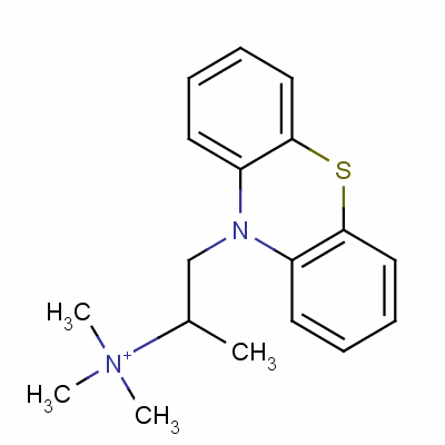三甲基-(1-吩噻嗪-10-基丙-2-基)銨結(jié)構(gòu)式_2338-21-8結(jié)構(gòu)式