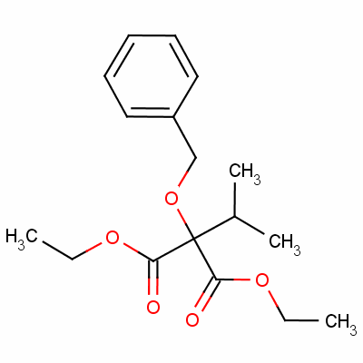 2-異丙基-2-(芐氧基)-丙二酸 1,3-二乙酯結(jié)構(gòu)式_24124-03-6結(jié)構(gòu)式